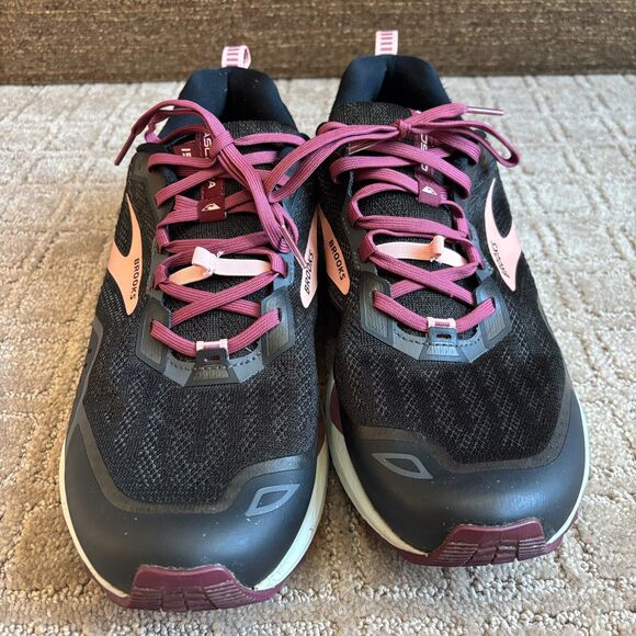 Brooks Cascadia 15 Trail Running Shoes - Women's 12 B - Black Pink 1203311B087 - Picture 3 of 8